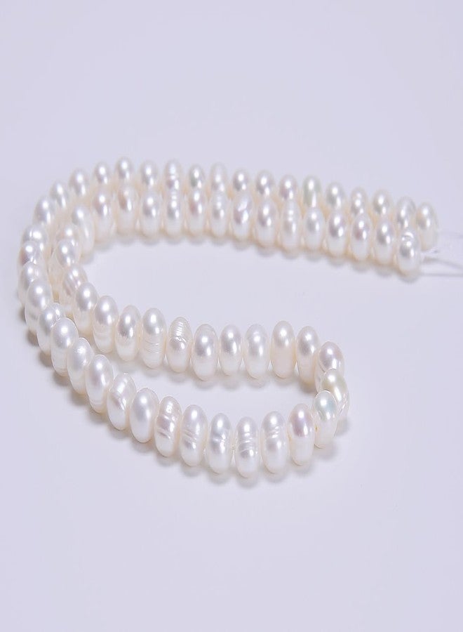 AD Beads Natural Freshwater White Pearl Round Beads 15" 4mm 6mm 8mm 9mm 10mm 11mm 12mm (7-8mm) - Image 2